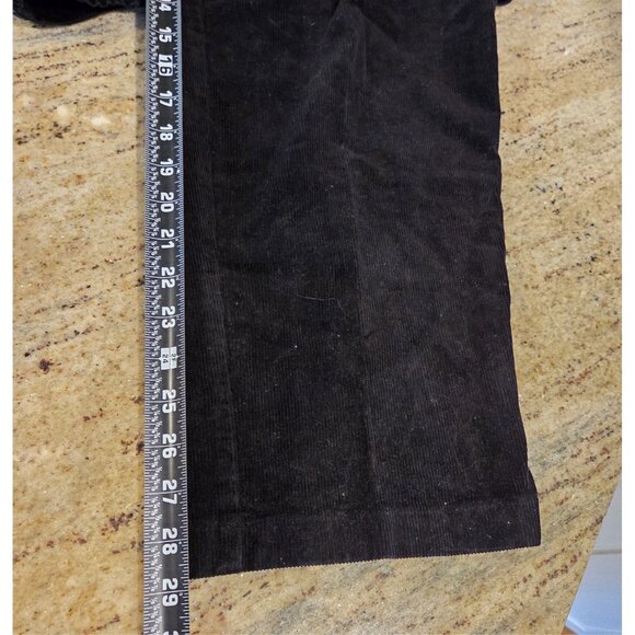 LL Bean Corduroy Pants Womens 16 Black 32x29 Original Fit Elastic Waist - Picture 5 of 14